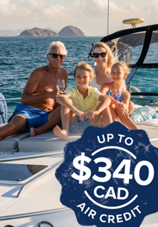 Family on a yatch